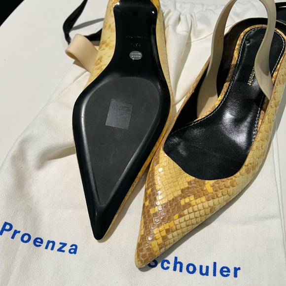 Proenza Schouler snake embossed slingback mules - kitten heels - IT/EU 38.5 - Picture 4 of 5
